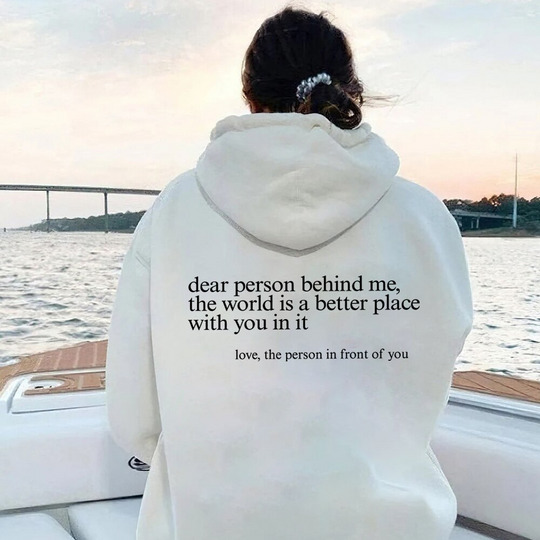 Hoodie mit Rücken-Spruch