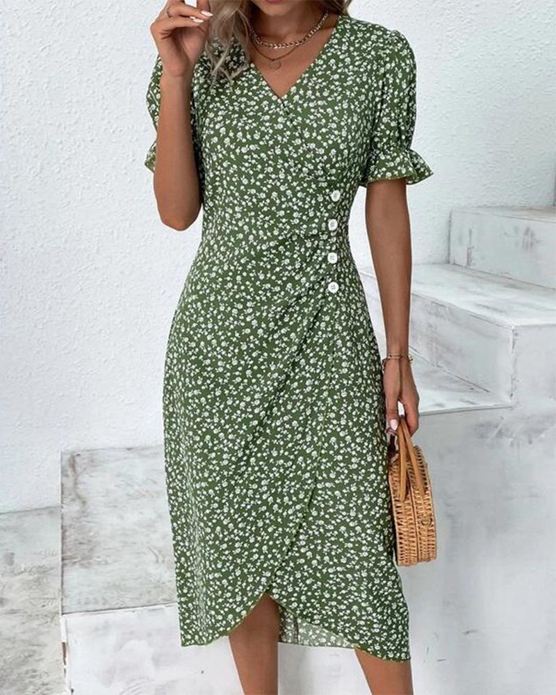 Shopnory | Frühlingsblumen Kleid