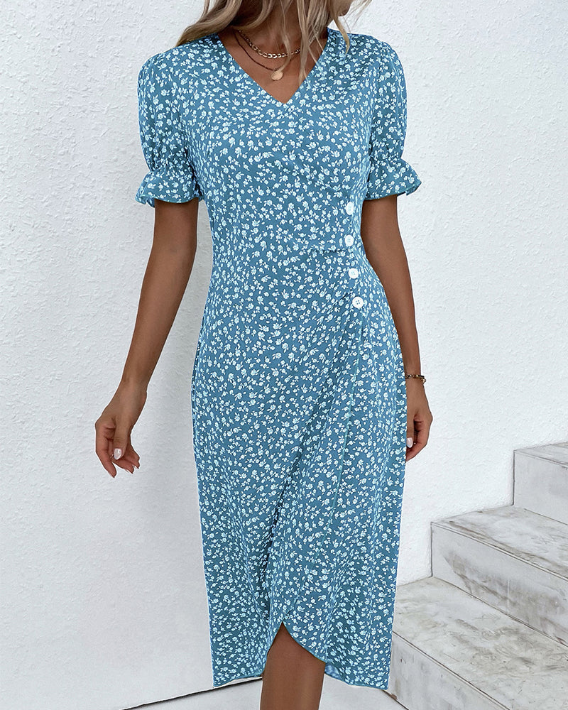 Shopnory | Frühlingsblumen Kleid