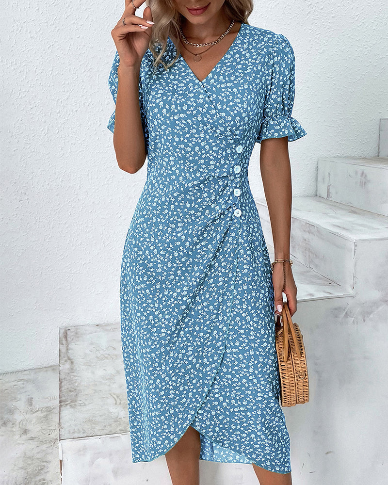 Shopnory | Frühlingsblumen Kleid
