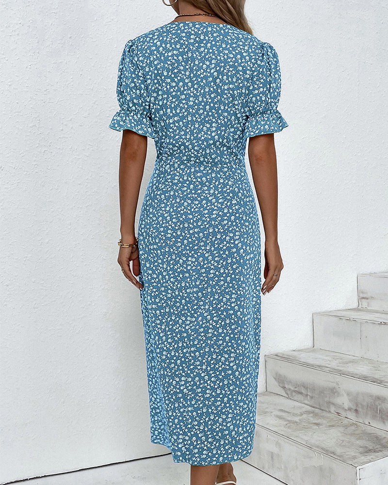 Shopnory | Frühlingsblumen Kleid