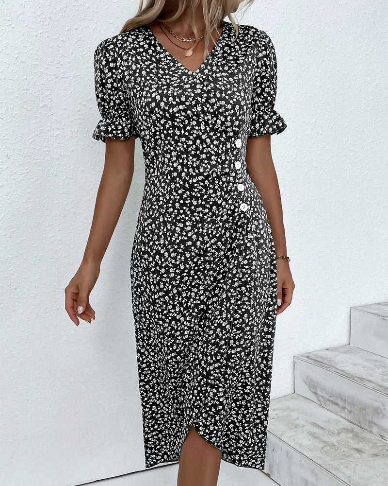 Shopnory | Frühlingsblumen Kleid