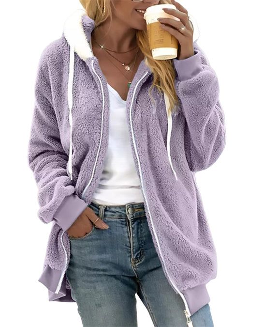 Kapuzenjacke mit Reißverschluss