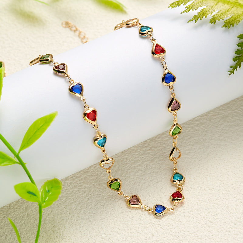 Bunte Böhmische Herzkette | Shop Nory