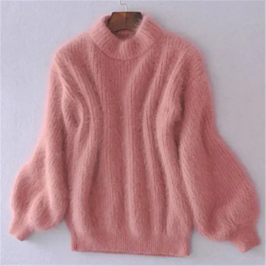 Weinlese Angora Pullover