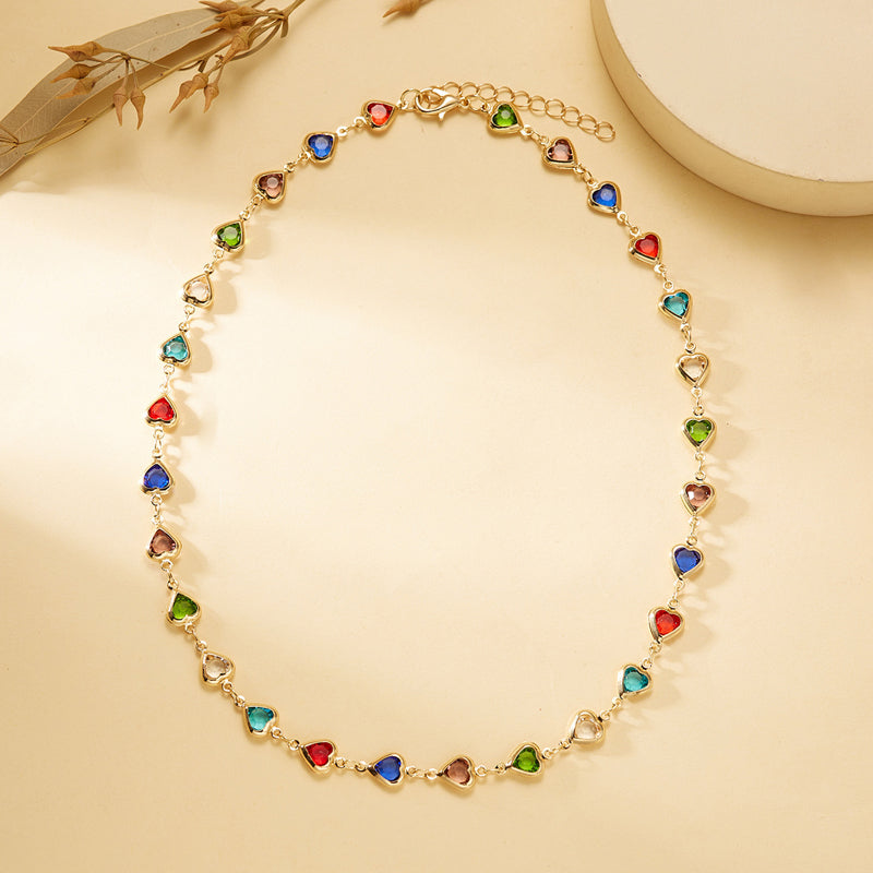Bunte Böhmische Herzkette | Shop Nory