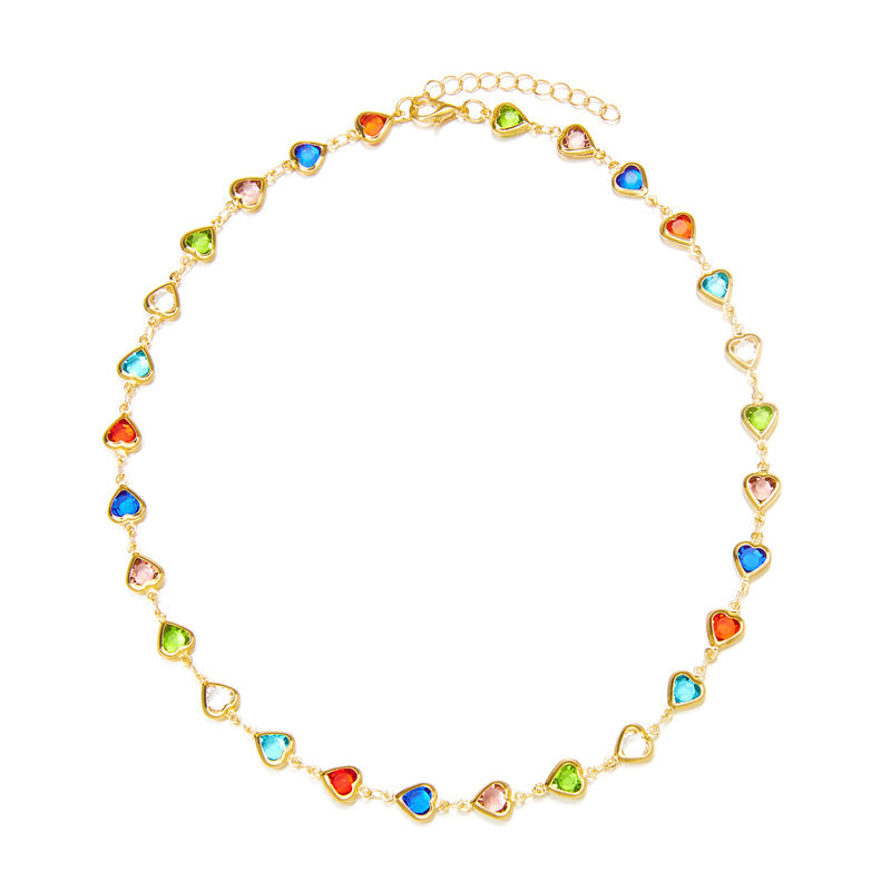 Bunte Böhmische Herzkette | Shop Nory