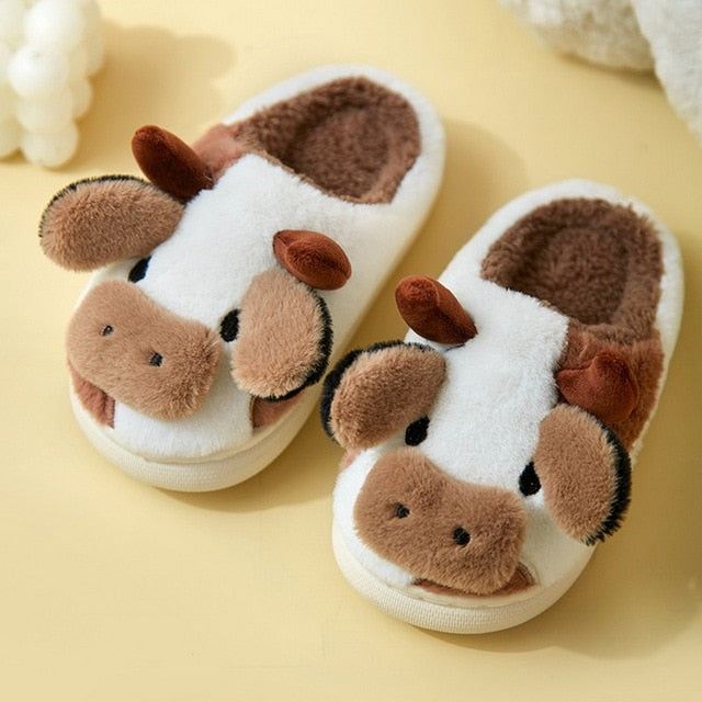 Bequeme Damen Hausschuhe mit Tiermuster
