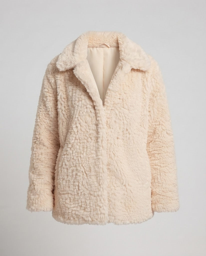 Damen Oversize Kunstfell-Mantel mit Teddy-Finish und warmem Futter Shop Nory