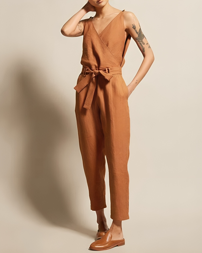 Shopnory | Bequemer Leinen-Overall
