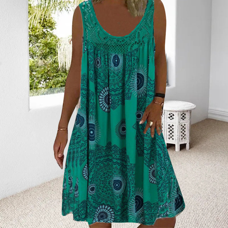 Ärmeloses Plus-Size Sommerkleid