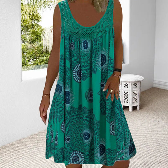Ärmeloses Plus-Size Sommerkleid