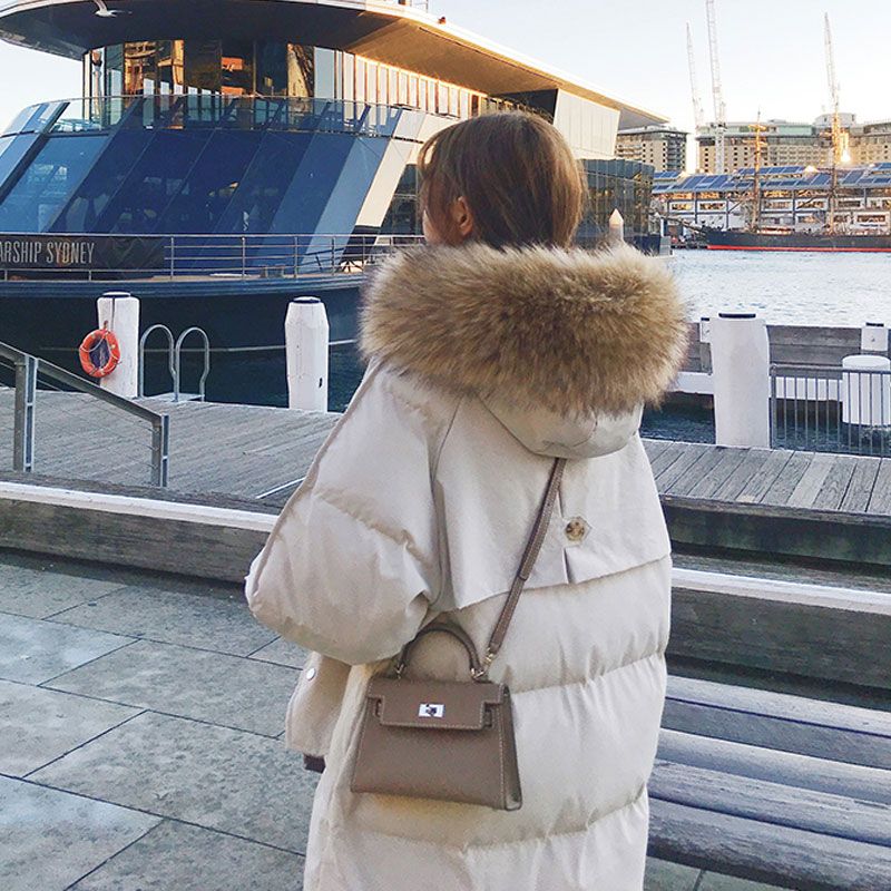 Shopnory | Gepolstertes Jacket mit Pelzkragen für Damen