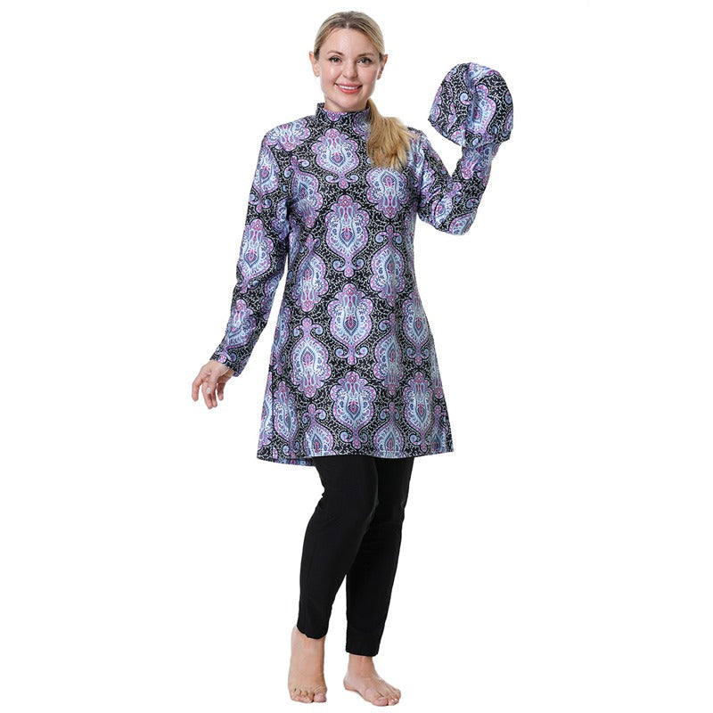 3Xl 8Xl Gedruckte Halal Arabische Frauen BadShopnoryekleidung Badeanzug Burkinis