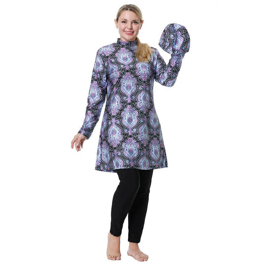 3Xl 8Xl Gedruckte Halal Arabische Frauen BadShopnoryekleidung Badeanzug Burkinis