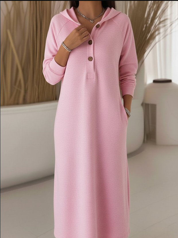 Shopnory | Lockeres Lässigkleid mit Kapuze