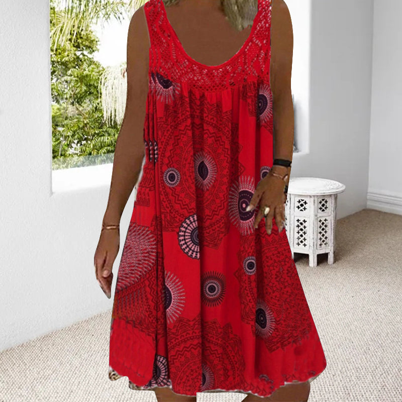 Ärmeloses Plus-Size Sommerkleid