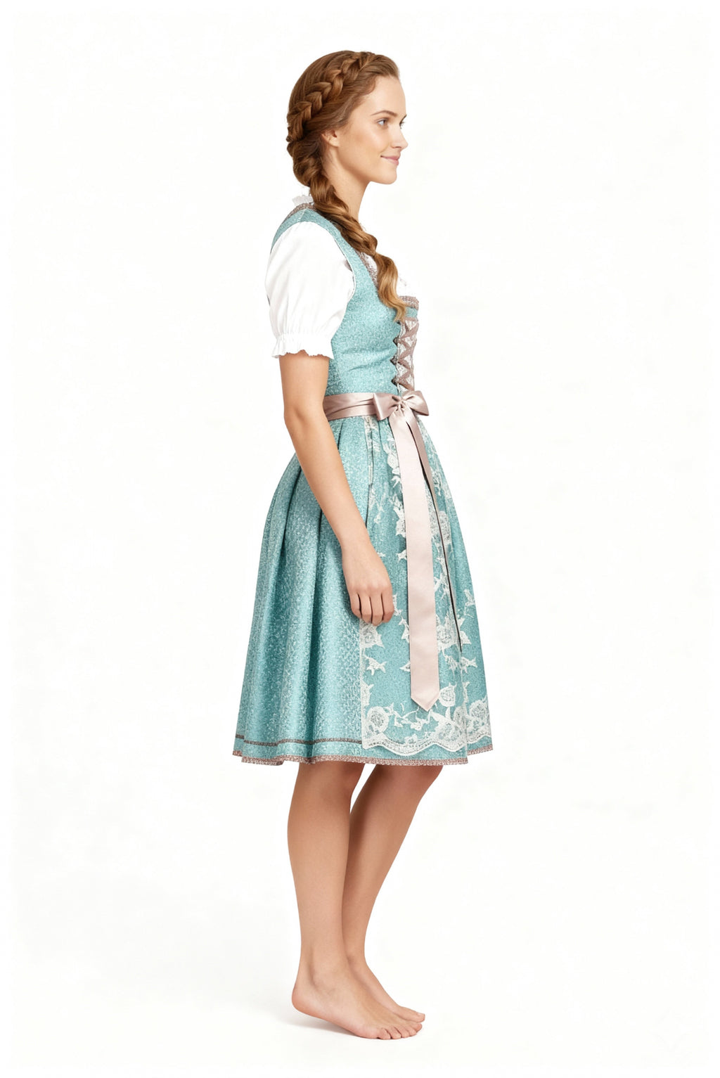 Einzigartige Damen Tracht mit Schürze Perfekt für Oktoberfest