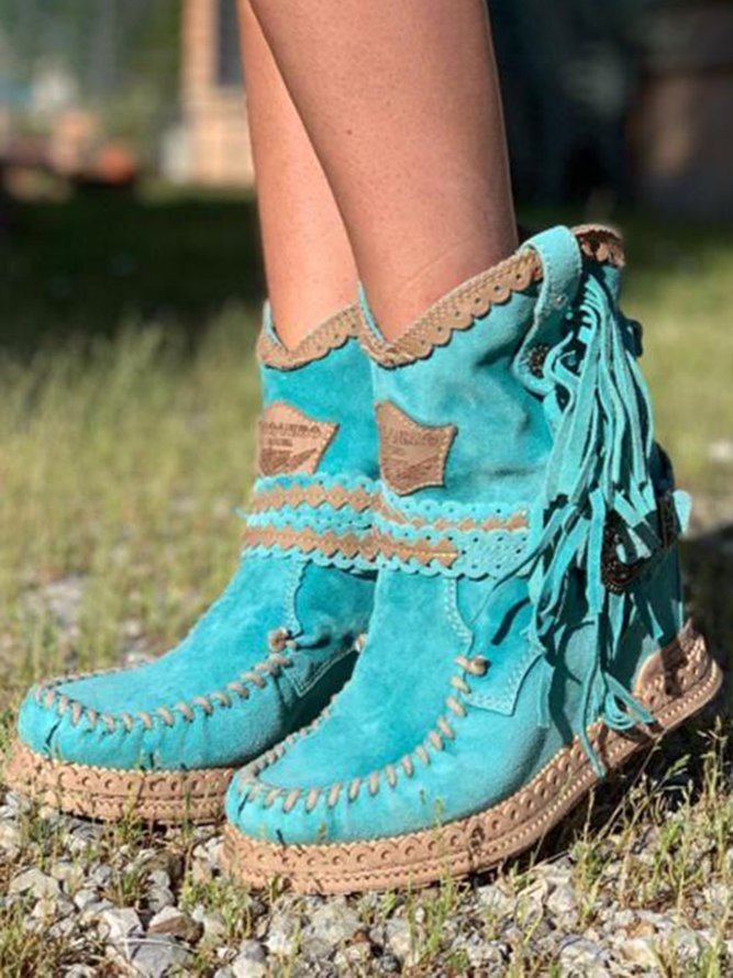 Westernstiefel mit Fransen
