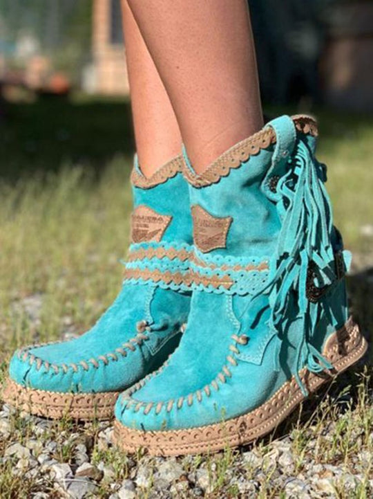 Westernstiefel mit Fransen