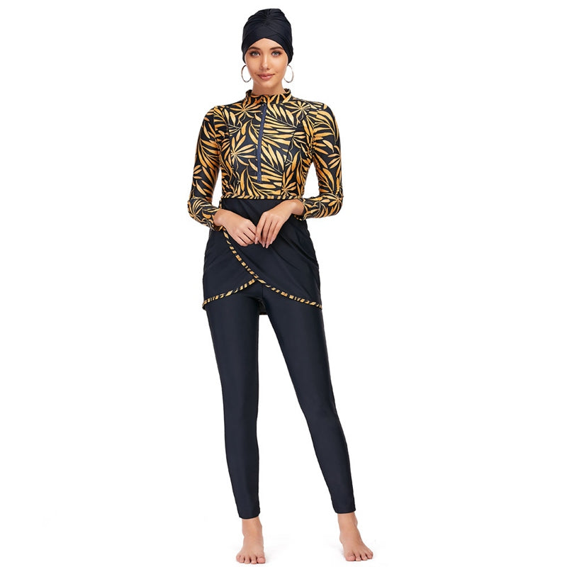 3 Teile Set Halal Bademode Badeanzug Burkini Badeoutfit