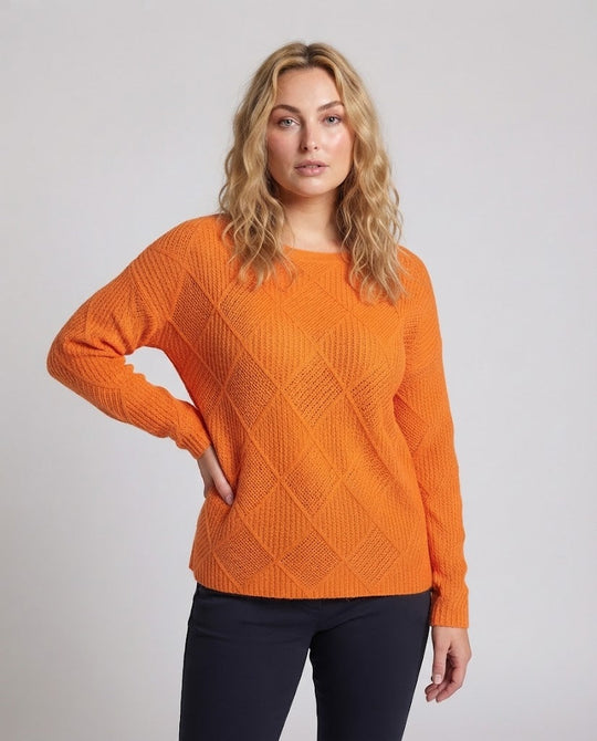 Damen Feinstrick‑Pullover im Mohair‑Look mit diamantgewShop Noryter Struktur und legerer Oversize‑Passform Shop Nory