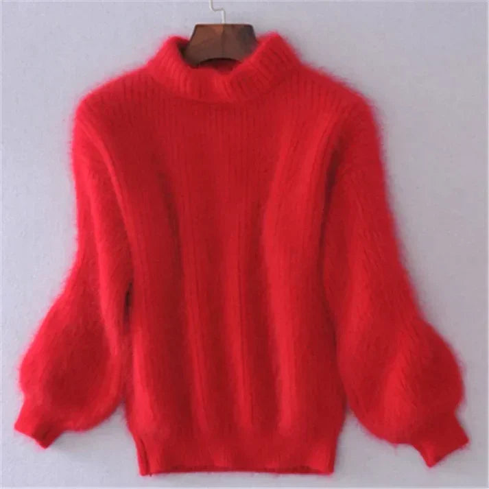 Weinlese Angora Pullover