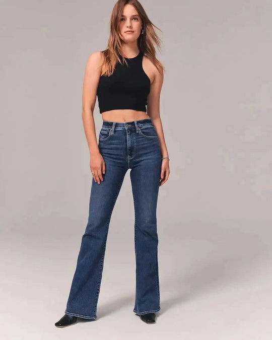 Figurformende Bootcut-Jeans