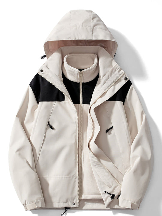 3 in 1 Outdoor Jacke Wasserdicht Winddicht Abnehmbare Kapuze