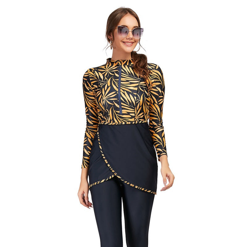 3 Teile Set Halal Bademode Badeanzug Burkini Badeoutfit