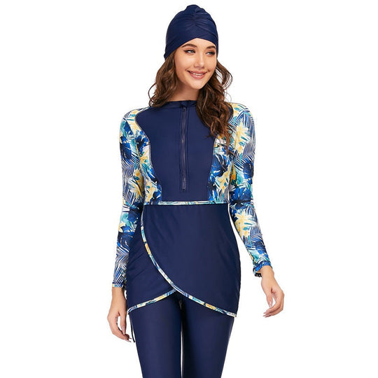 3 Teile Set Halal Bademode Badeanzug Burkini Badeoutfit