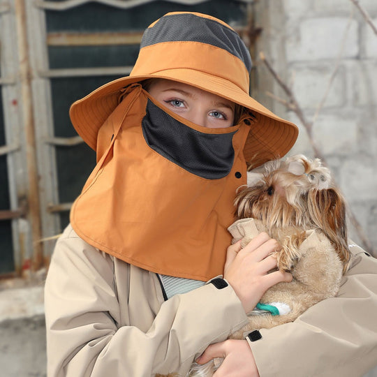 Shopnory | Vollabdeckung Gesicht Sonnenschutz Maske im Freien UV Eimer Hut