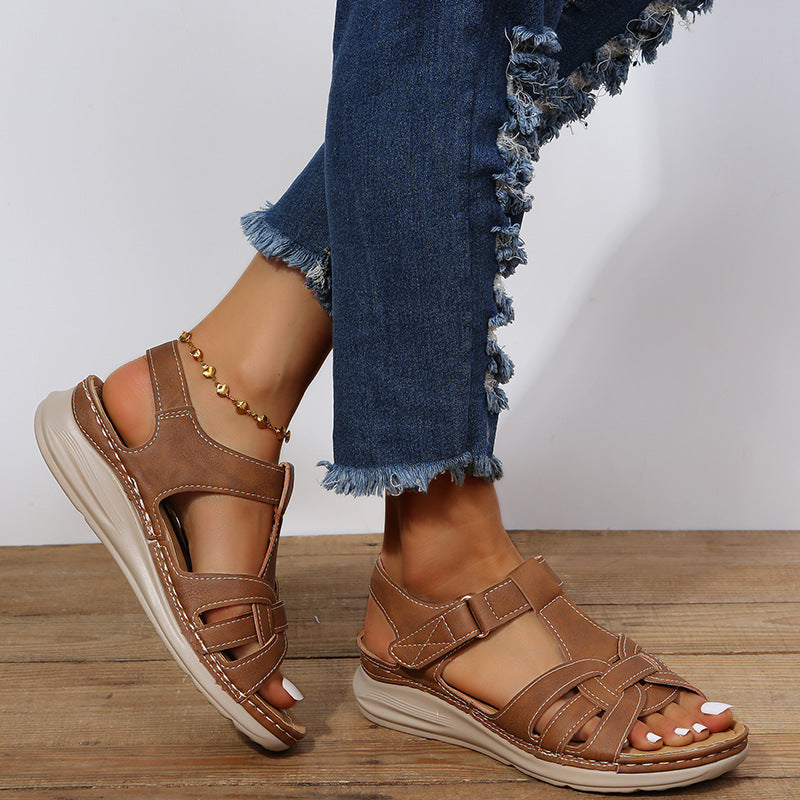 Orthopädische Klettschuhe mit Dämpfungssohle für Damen