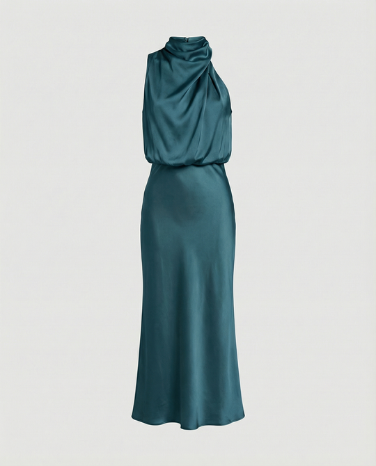 Glänzendes Langes Abendkleid mit Elegantem Schnitt