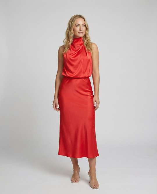Glänzendes Langes Abendkleid mit Elegantem Schnitt