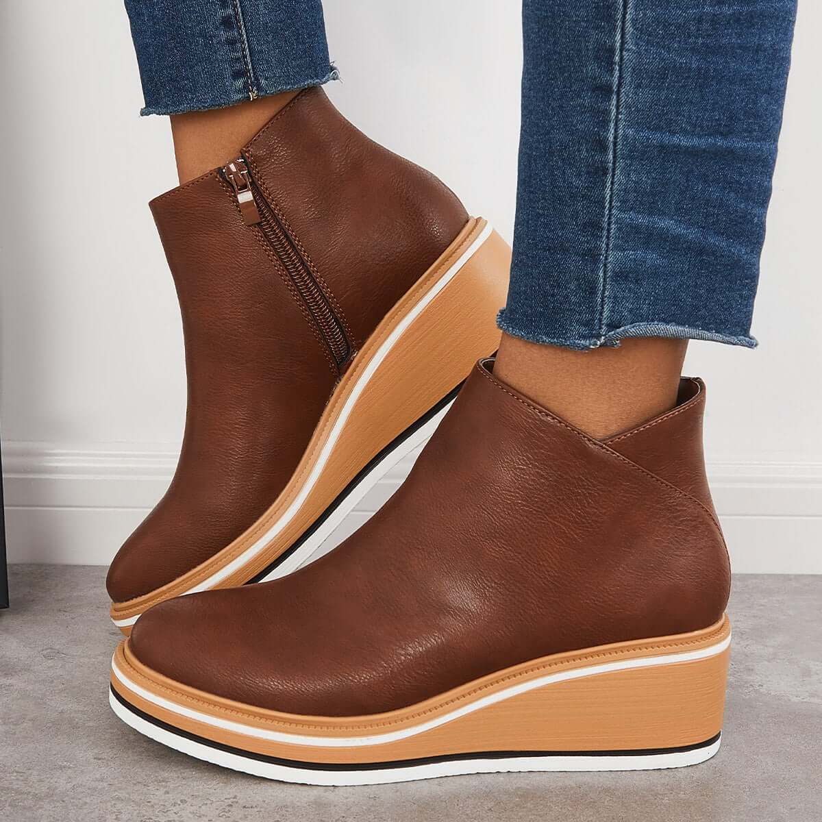 Stiefelette mit Seitenreißverschluss