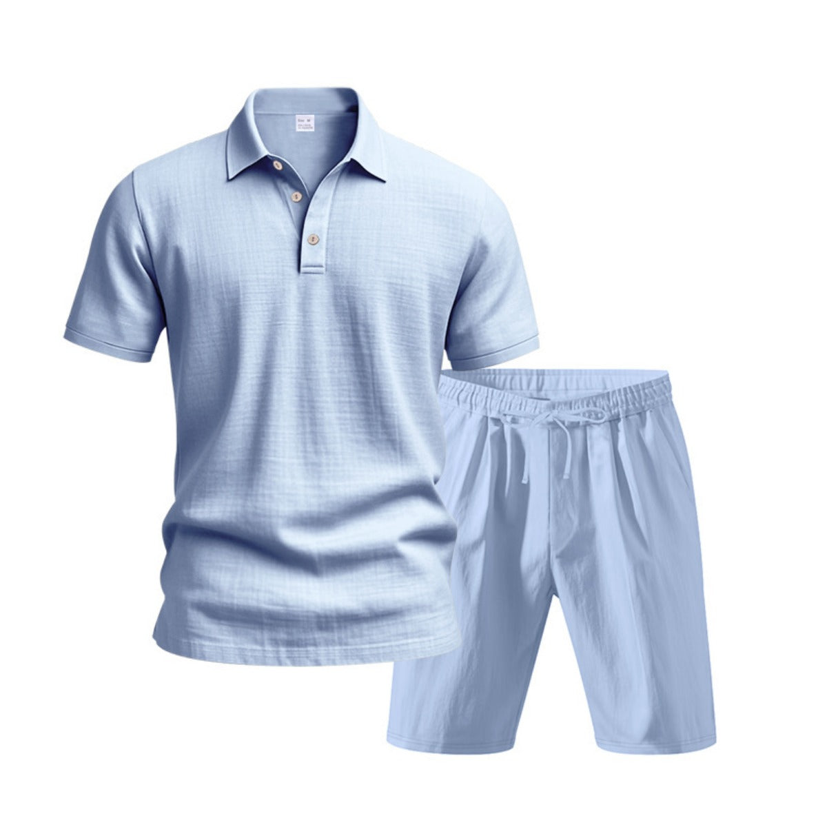 Kurzärmliges Poloshirt und Shorts Strandanzug