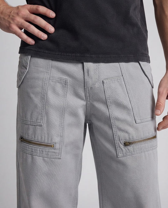 Herren Weite Cargohose im Palazzo-Cut mit großen aufgesetzten Taschen und Reißverschluss-Details Shop Nory