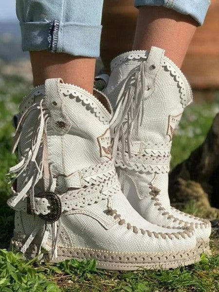 Westernstiefel mit Fransen