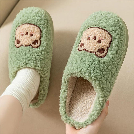Bequeme Damen Hausschuhe mit Tiermuster