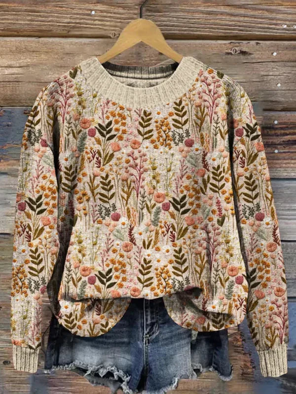 Pullover mit floralem Muster