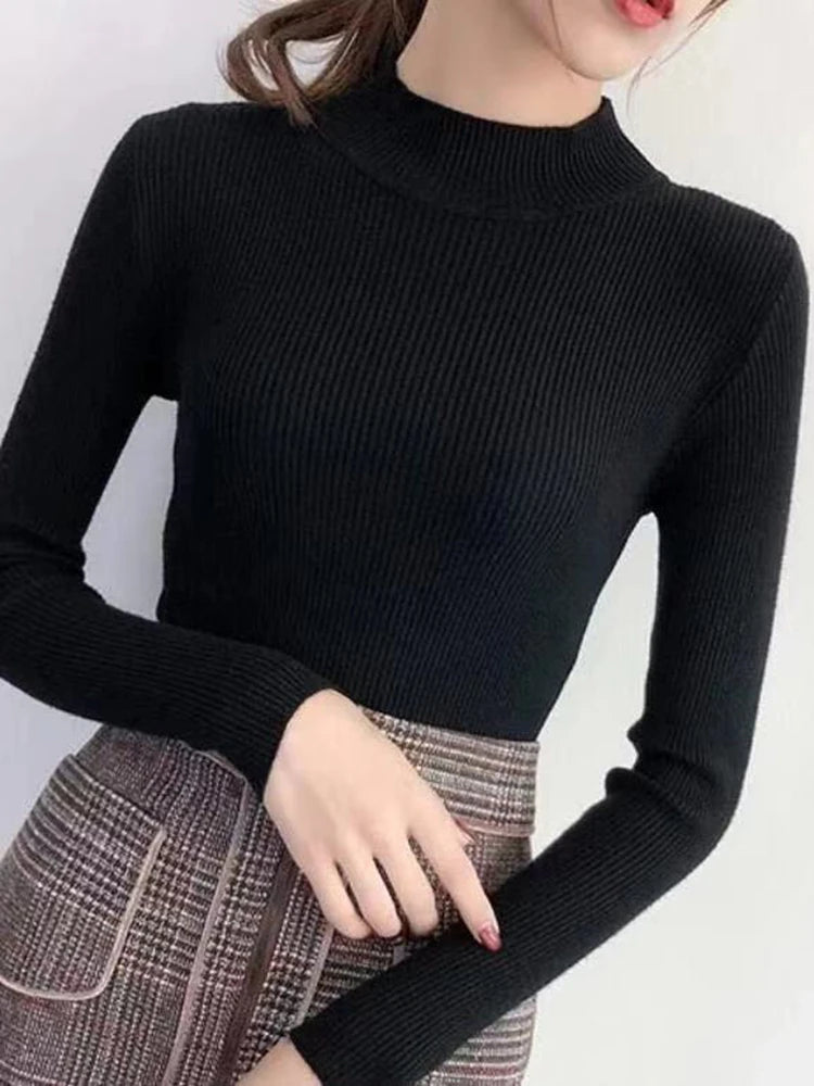 gerippter Wollpullover für Damen
