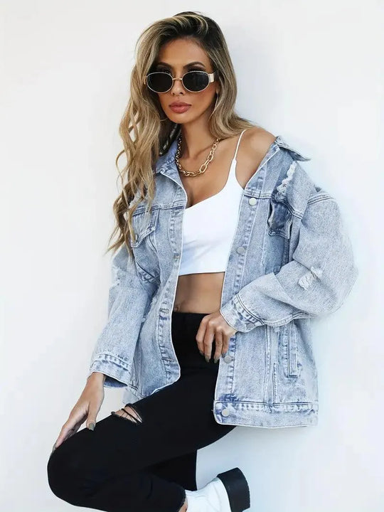 Oversized Jeansjacke für Damen