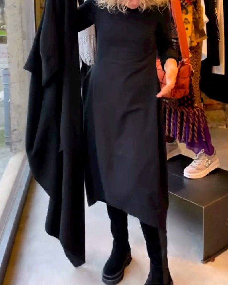 Einfarbiges Kleid