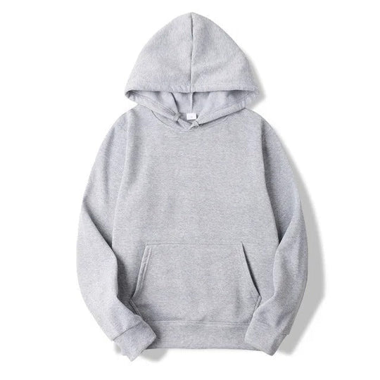 Unifarbener Kapuzenpullover Aus Baumwolle Für Frauen