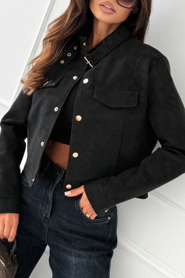 langärmelige Freizeitjacke mit Knöpfen