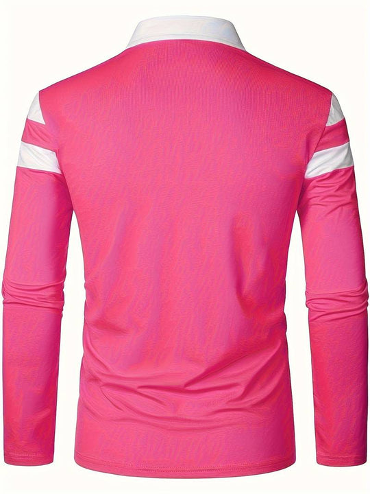 langärmliges poloshirt mit reißverschluss