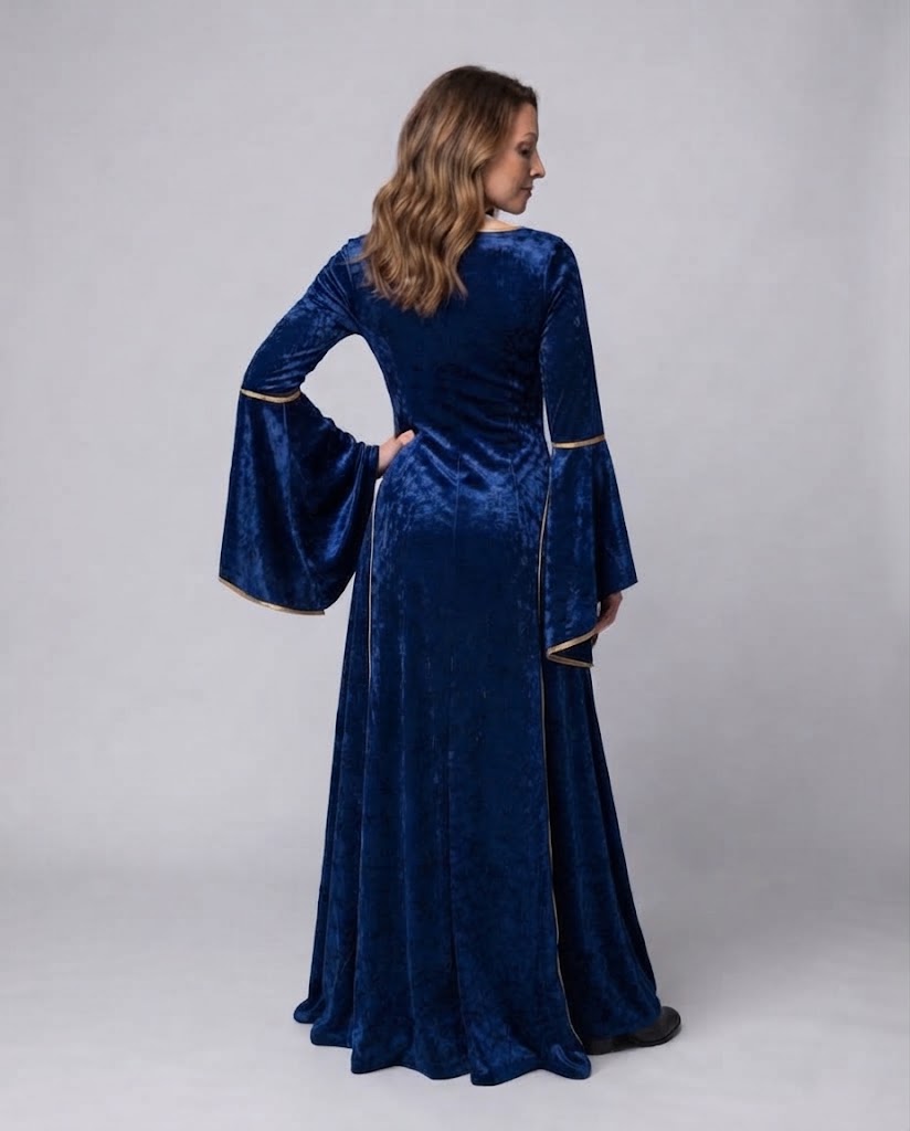 Damen elegantes historisches Kleid mit fließenden Ärmeln Shop Nory