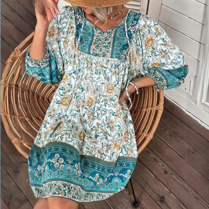 Bohemian Maxikleid mit Bauchabdeckung