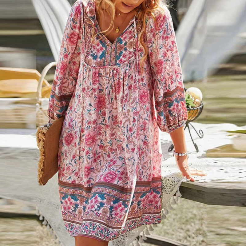 Bohemian Maxikleid mit Bauchabdeckung